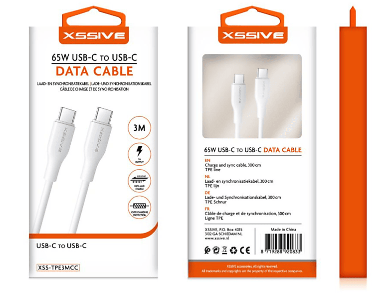 COFI TPE3MCC, Ladekabel, Weiß