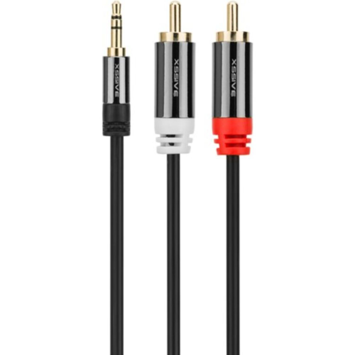 COFI 3.5MM to 2 RCA Cable1.8M Adapter, Schwarz