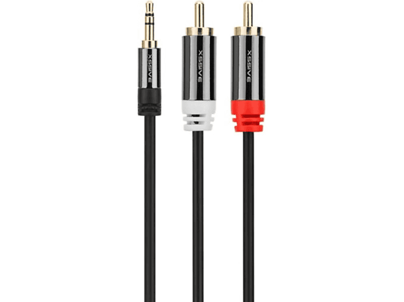 COFI 3.5MM Cable1.8M Adapter, Schwarz to 2 RCA