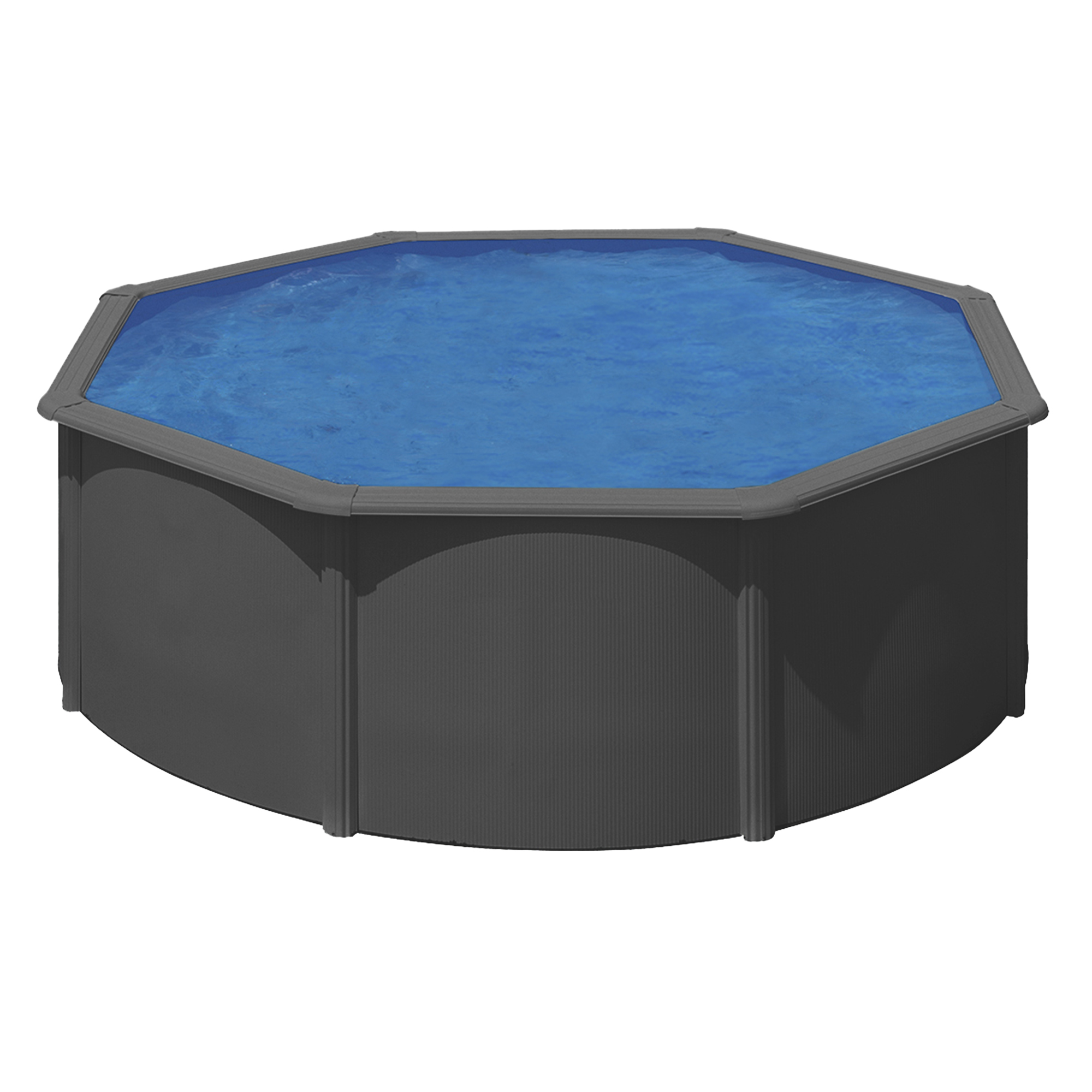 Anthracite Pool & FUN 120 Basic Ø360 SWIM Grau Pool, Round x Grey cm,