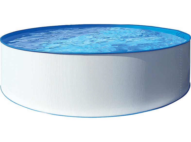 SWIM & FUN Kreta Pool Round Ø460 x 90 cm, White Pool, Weiss SATURN