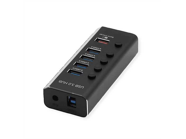 ROLINE USB 3.2 Gen 1 Notebook Hub 4fach + 1x Ladeport (QC), einzeln ...