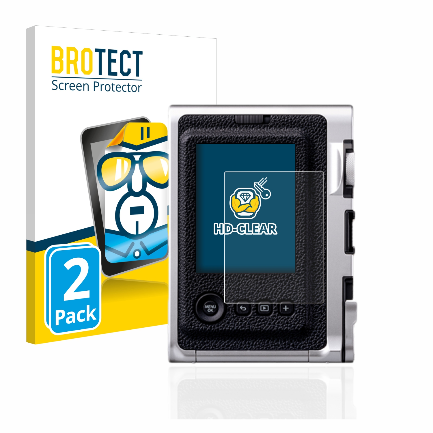 BROTECT 2x klare Evo) Instax Schutzfolie(für Mini Fujifilm