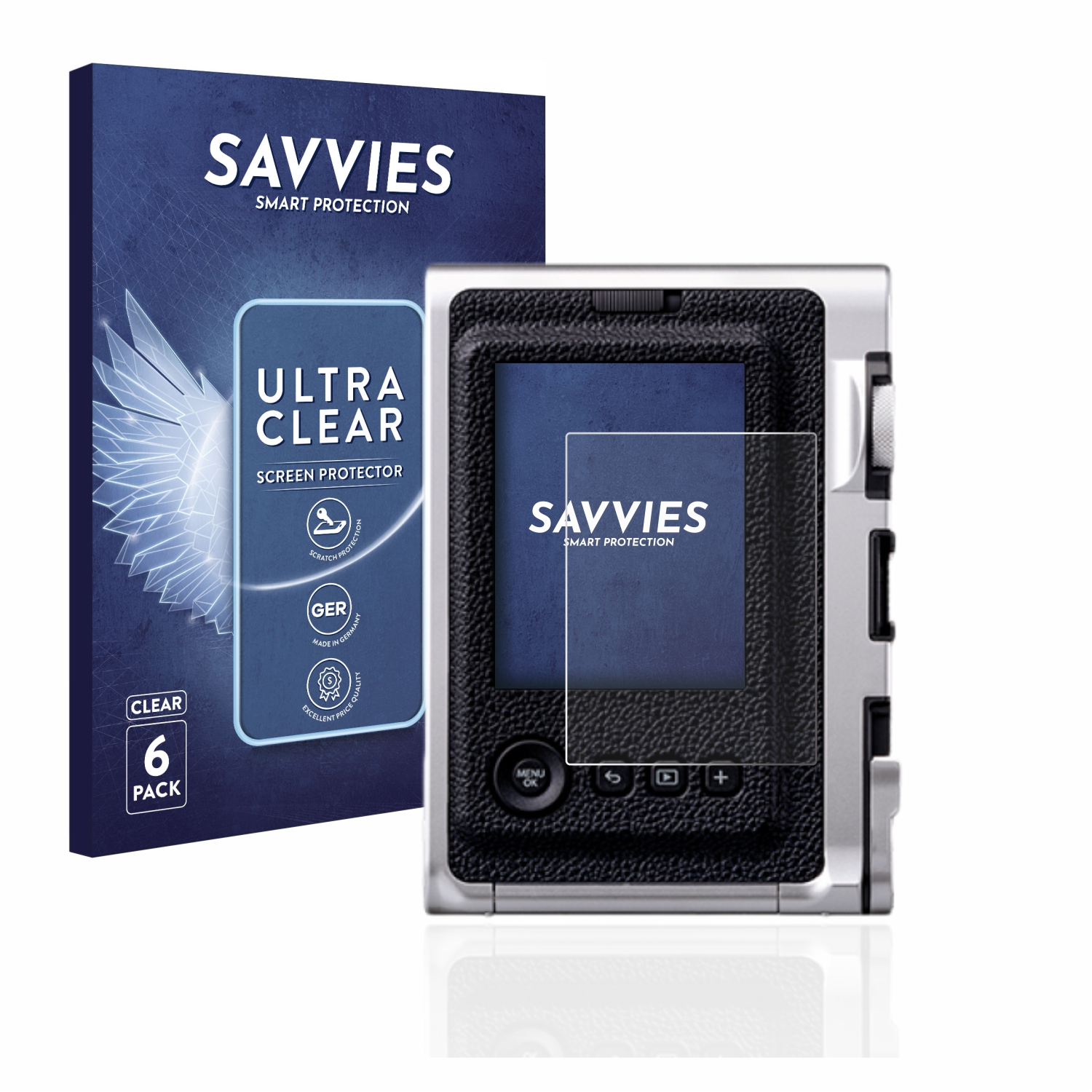 SAVVIES 6x klare Fujifilm Schutzfolie(für Evo) Instax Mini