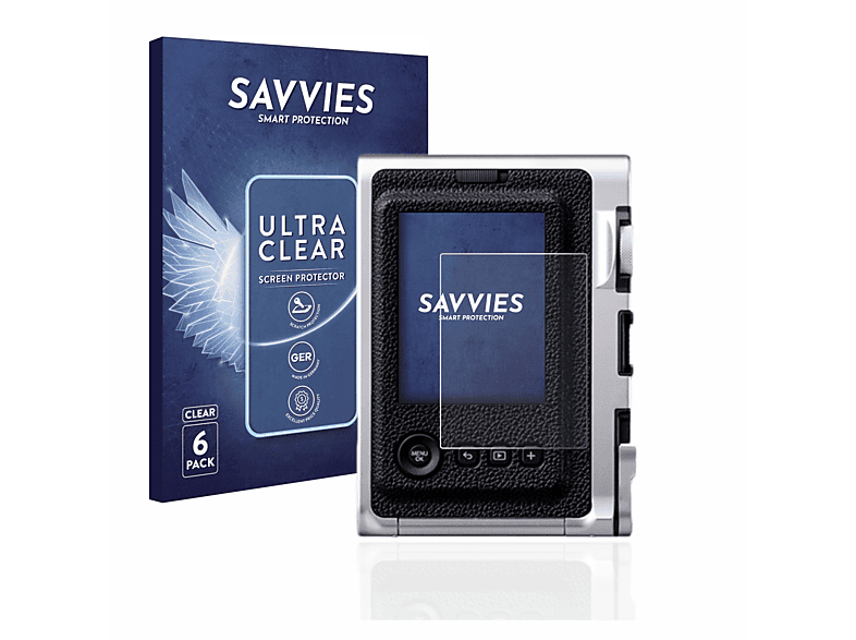 SAVVIES 6x klare Schutzfolie(für Fujifilm Instax Mini Evo)