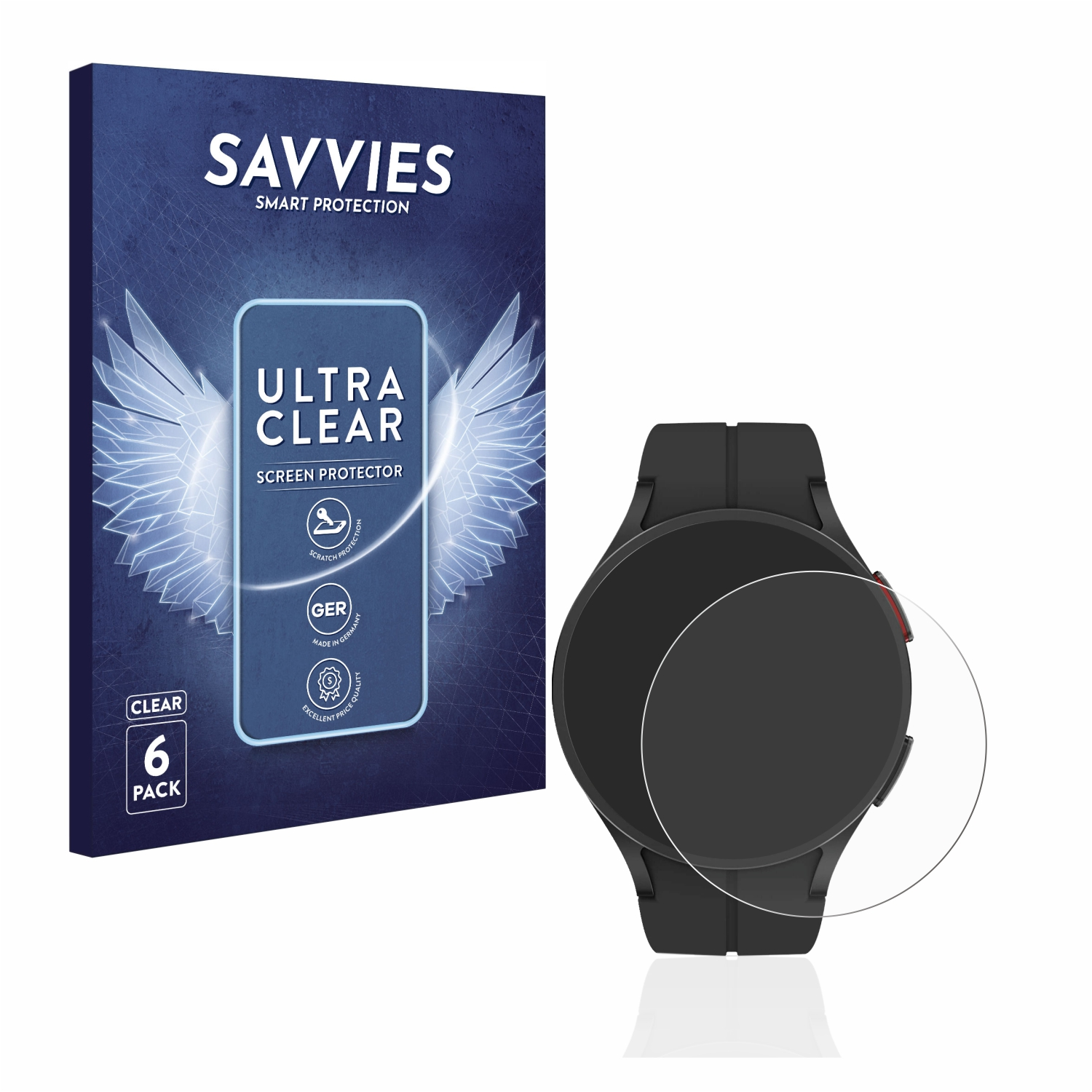 klare SAVVIES Watch Pro) Schutzfolie(für Samsung Galaxy 6x 5