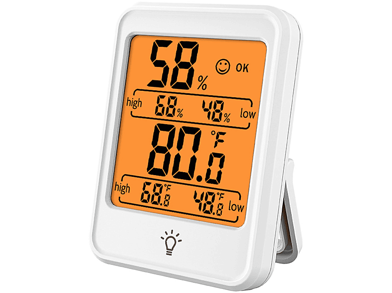 BABY JA Raumthermometer Digitales Thermometer,Hygrometer Hintergrundbeleuchtung mit Hygrothermometer Innen,Display