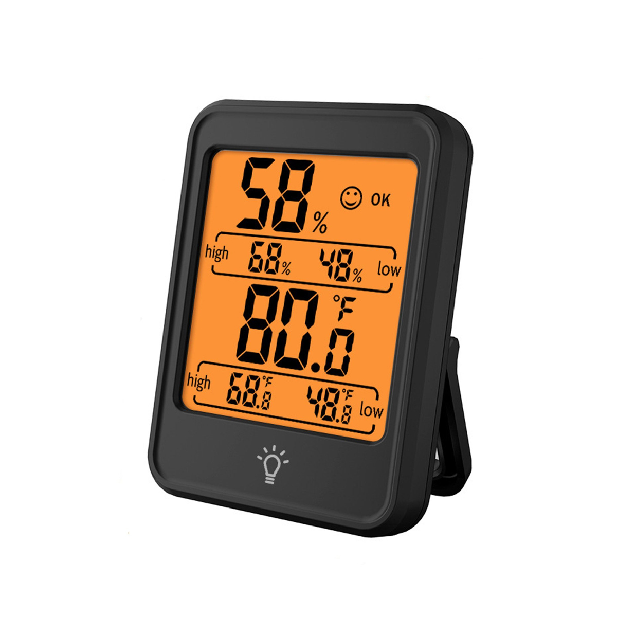 BABY JA Hygrometer Thermometer,Display Digitales Innen,Raumthermometer Hygrothermometer Hintergrundbeleuchtung mit