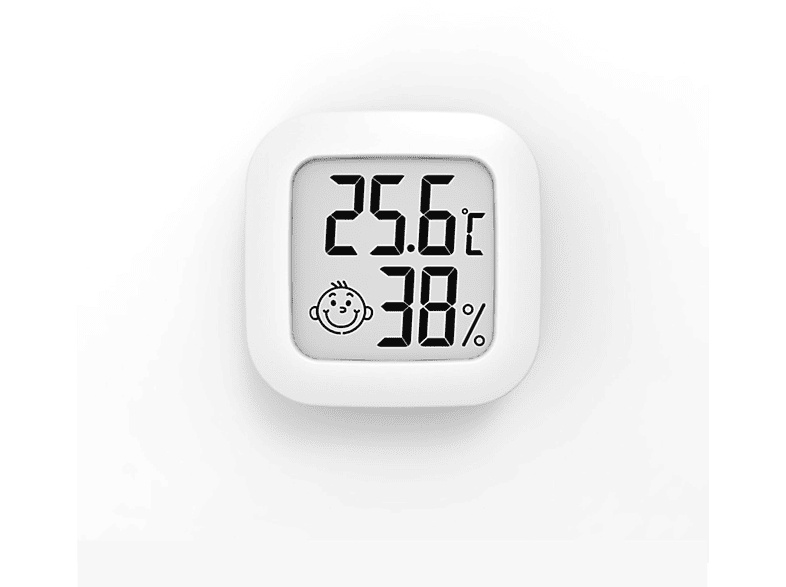 BABY JA Raumthermometer Mini Digital Thermometer/Hygrometer Smart Connect mit Smiley-Gesicht Hygrothermometer