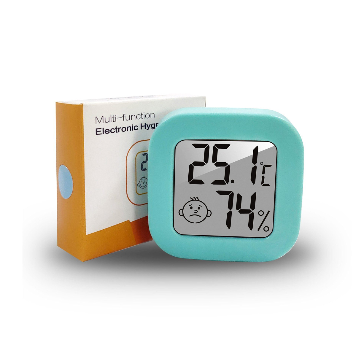 Smiley-Gesicht Hygrometer, Smart mit Hygrothermometer Connect JA BABY Thermometer, Mini