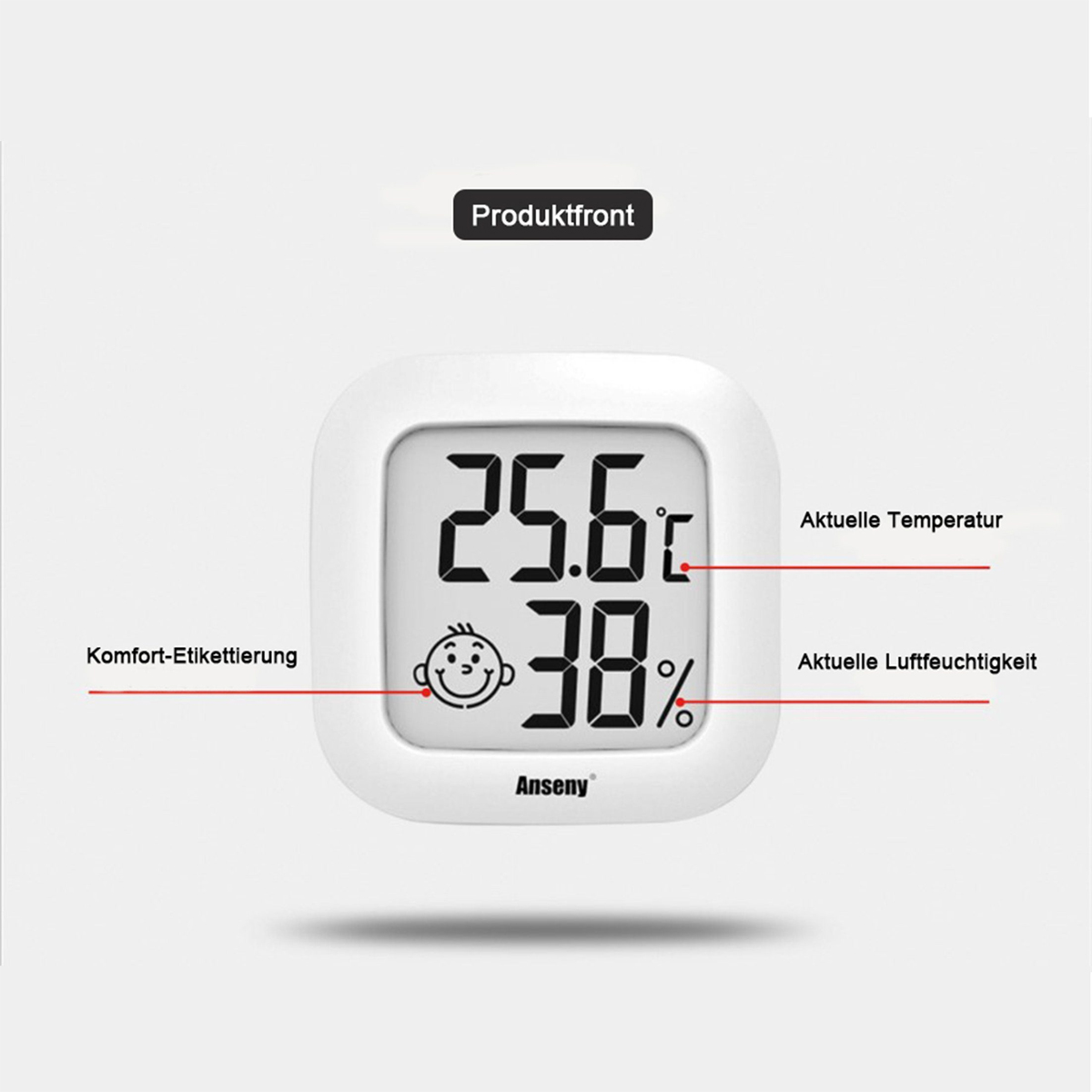 Hygrometer, Mini Innenbereich Hygrothermometer den Thermometer, JA für BABY Geeignet