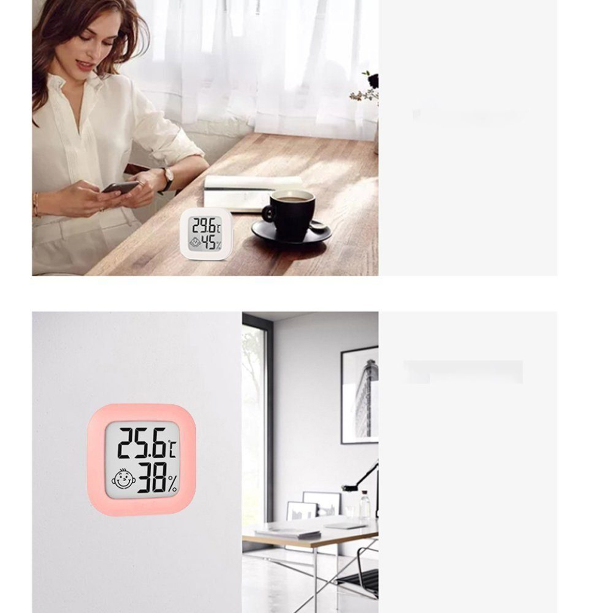 BABY JA Mini Thermometer, Hygrothermometer Geeignet Connect, den Innenbereich für Smart