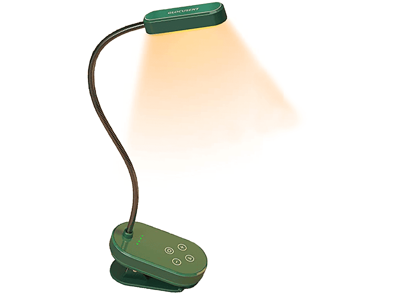KINSI LED Buchlicht, Schreibtisch Lampe, Mini-Clip-On-Buchlicht, wiederaufladbar Aufladbare LED-Leuchte mit Klemme