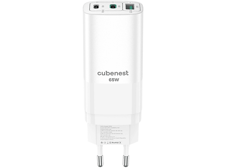 GaN Ladegerät Watt 65 S3D0 Tech PD CUBENEST 65W USB