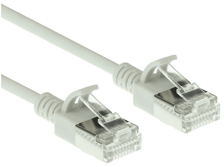 ACT DC7030 LSZH U/FTP CAT6A Datacenter Slimline Patch Cord Snagless | RJ45-Stecker | Grau | 15 cm, Netzwerkkabel, 0,15 m | Adapter & Netzwerkkabel
