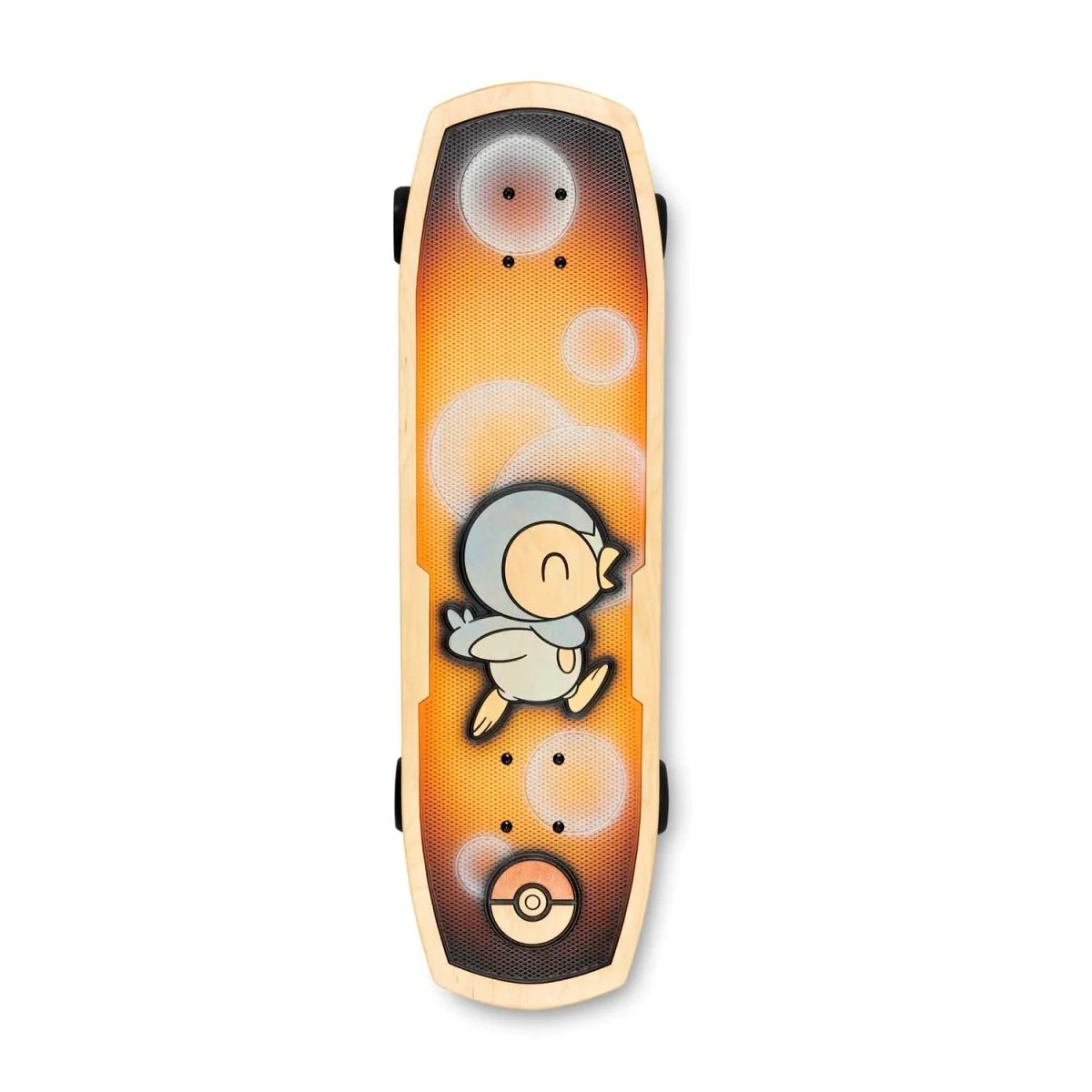 Ein Skateboard mit einer Zeichentrickfigur darauf.