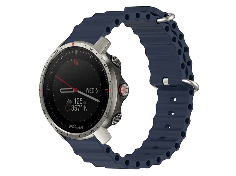 CASEONLINE Ocean, Ersatzarmband, Polar, Grit X Pro, Dunkelblau | Smartwatch Armbänder