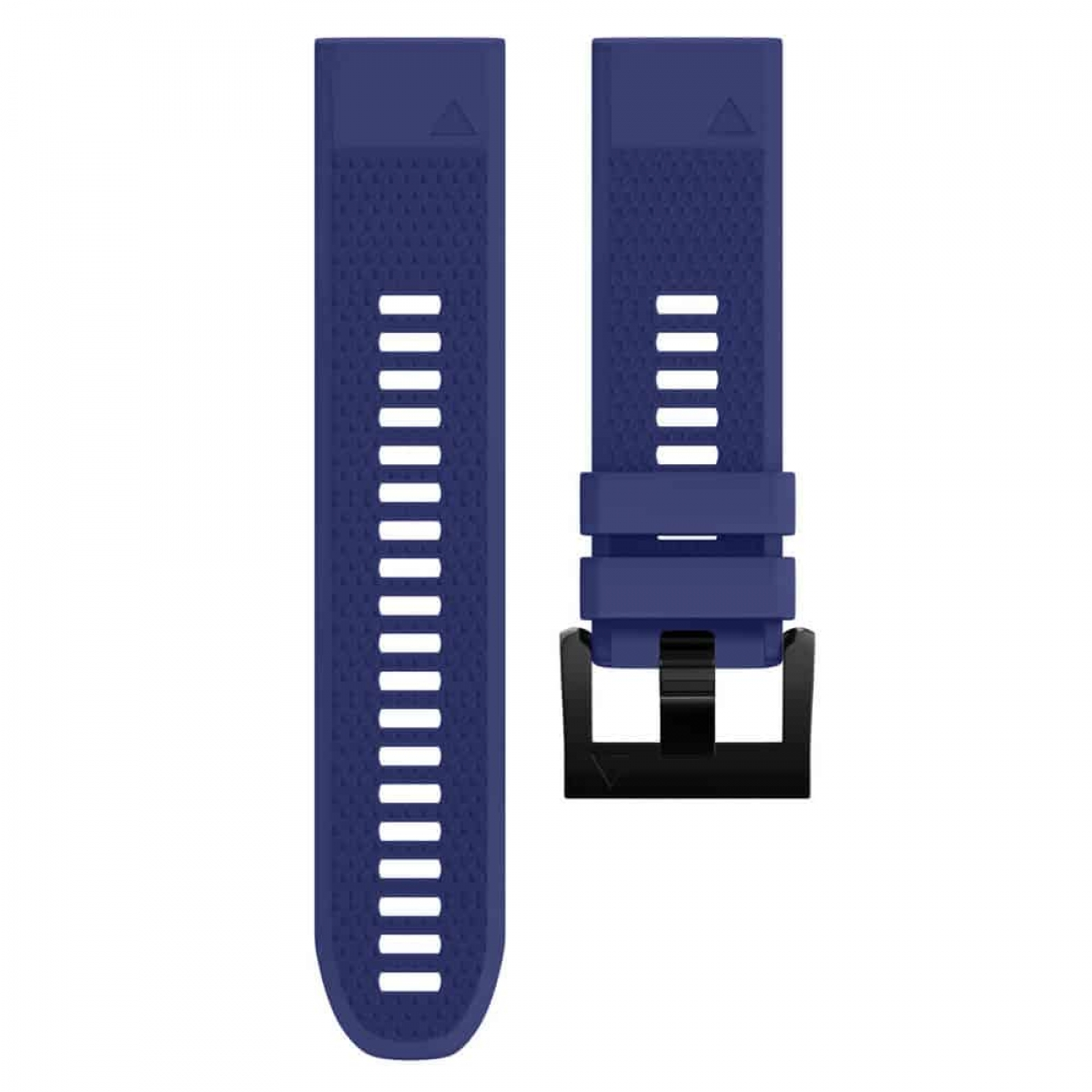 Zwei marineblaue Uhrenarmbänder mit schwarzer Schnalle.