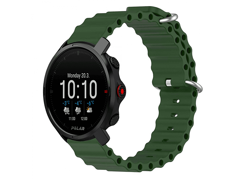 CASEONLINE Ocean, Ersatzarmband, Polar, Polar Grit X, Army | Smartwatch Armbänder
