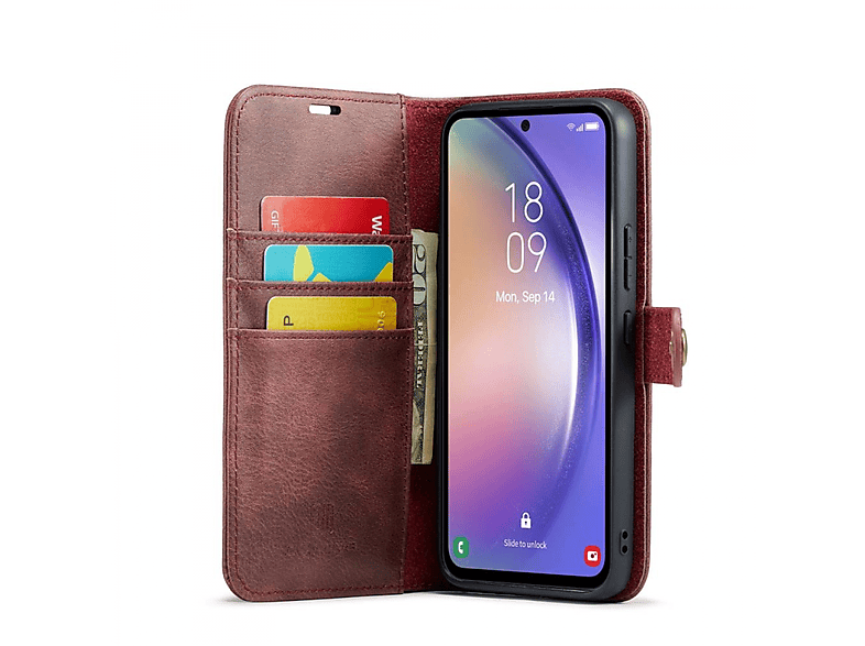 DG MING 2in1, Bookcover, Samsung, Galaxy A54 5G, Rot