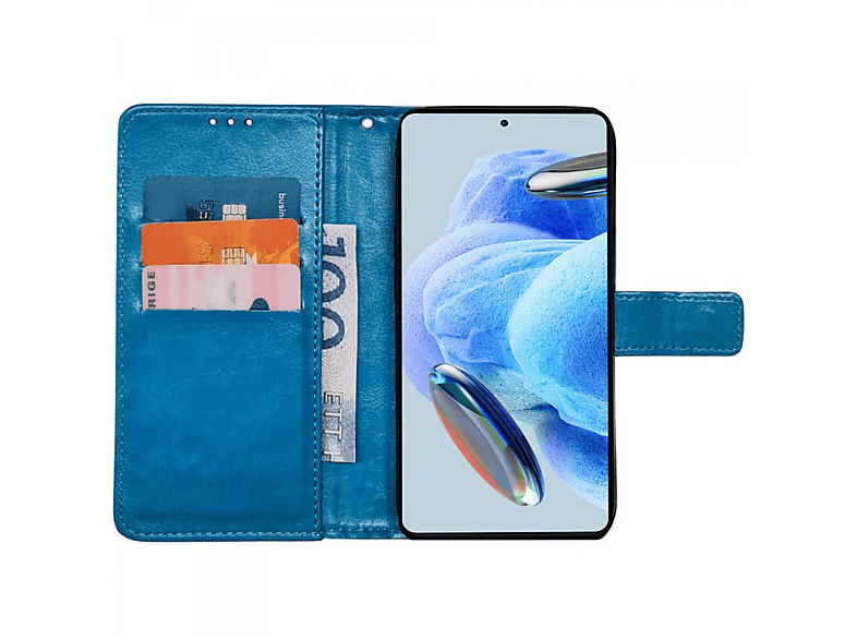 Hellblau CASEONLINE Xiaomi, Redmi Note Bookcover, Pro, 12 3-karten,