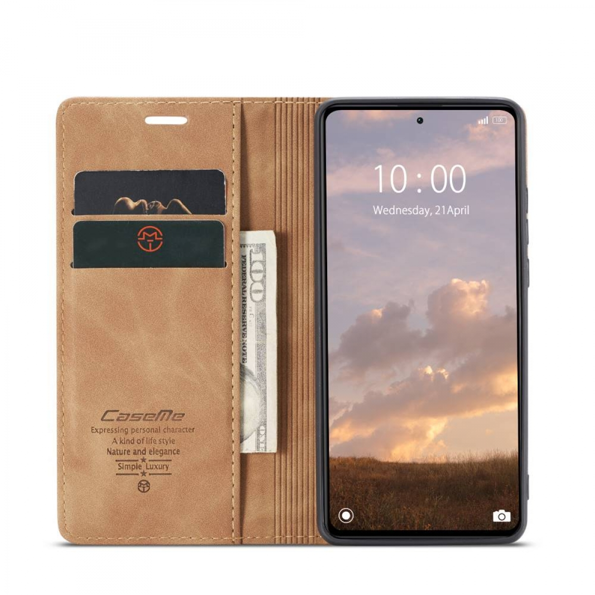 CASEME Smart, 12 Note Braun Bookcover, Redmi Pro, Xiaomi