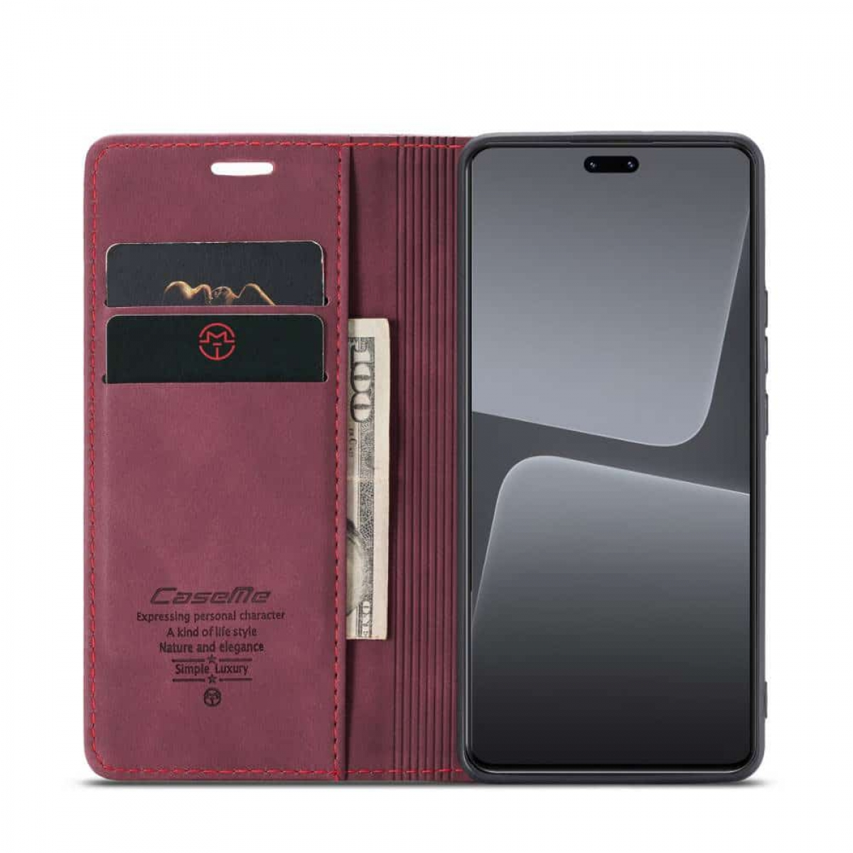 CASEME Smart, Bookcover, Weinrot Xiaomi, Lite, 13