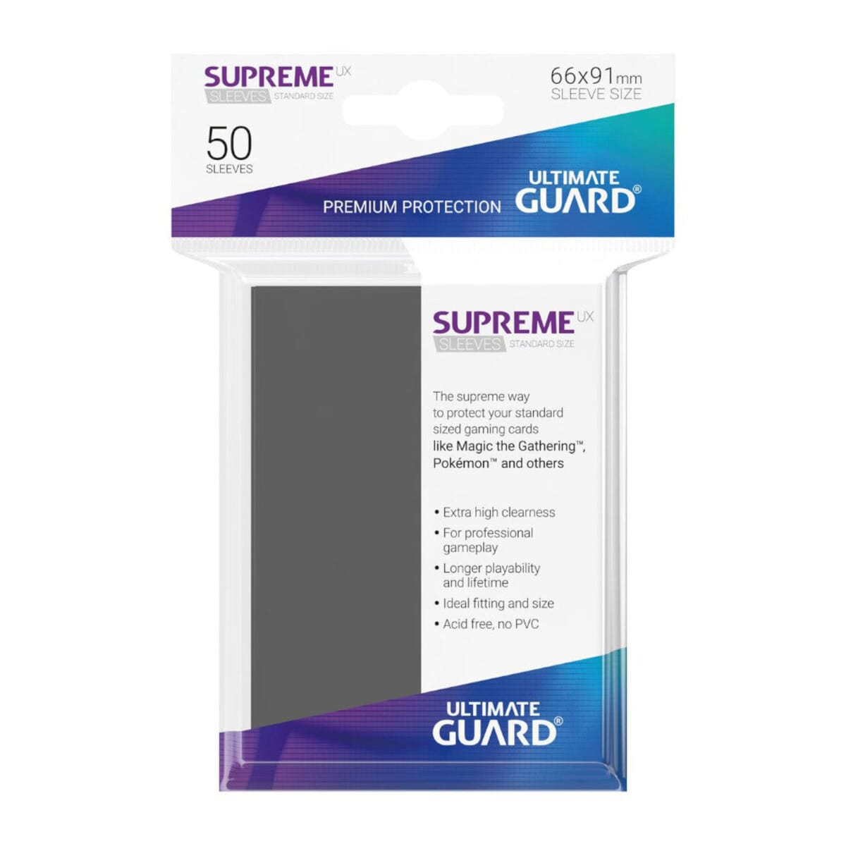GUARD 50 Stück Supreme Sammelkarten Sleeves Size ULTIMATE Standard UX Multicolor