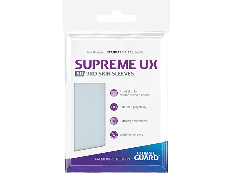ULTIMATE GUARD Standard Size Supreme UX 3rd Skin Sleeves 50 Stück Sammelkarten