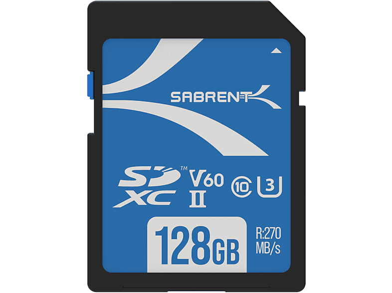 SABRENT V60 128GB SD UHS-II, SDXC SD Karte, 128 GB, 270 MB/s