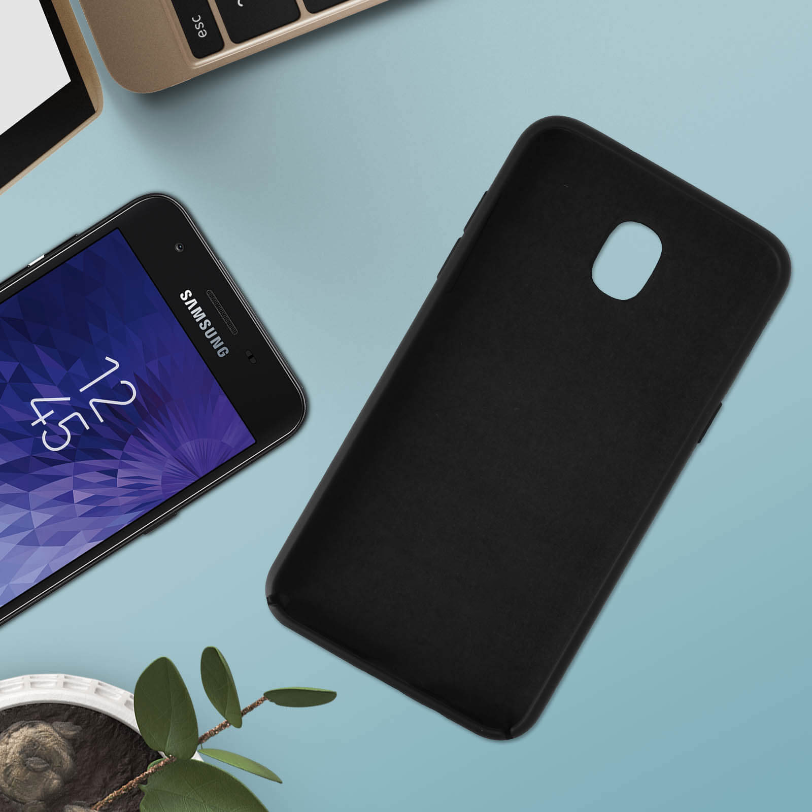 Schwarz J3 Samsung, Series, Soft Touch Samsung 2018, Galaxy Backcover, AVIZAR
