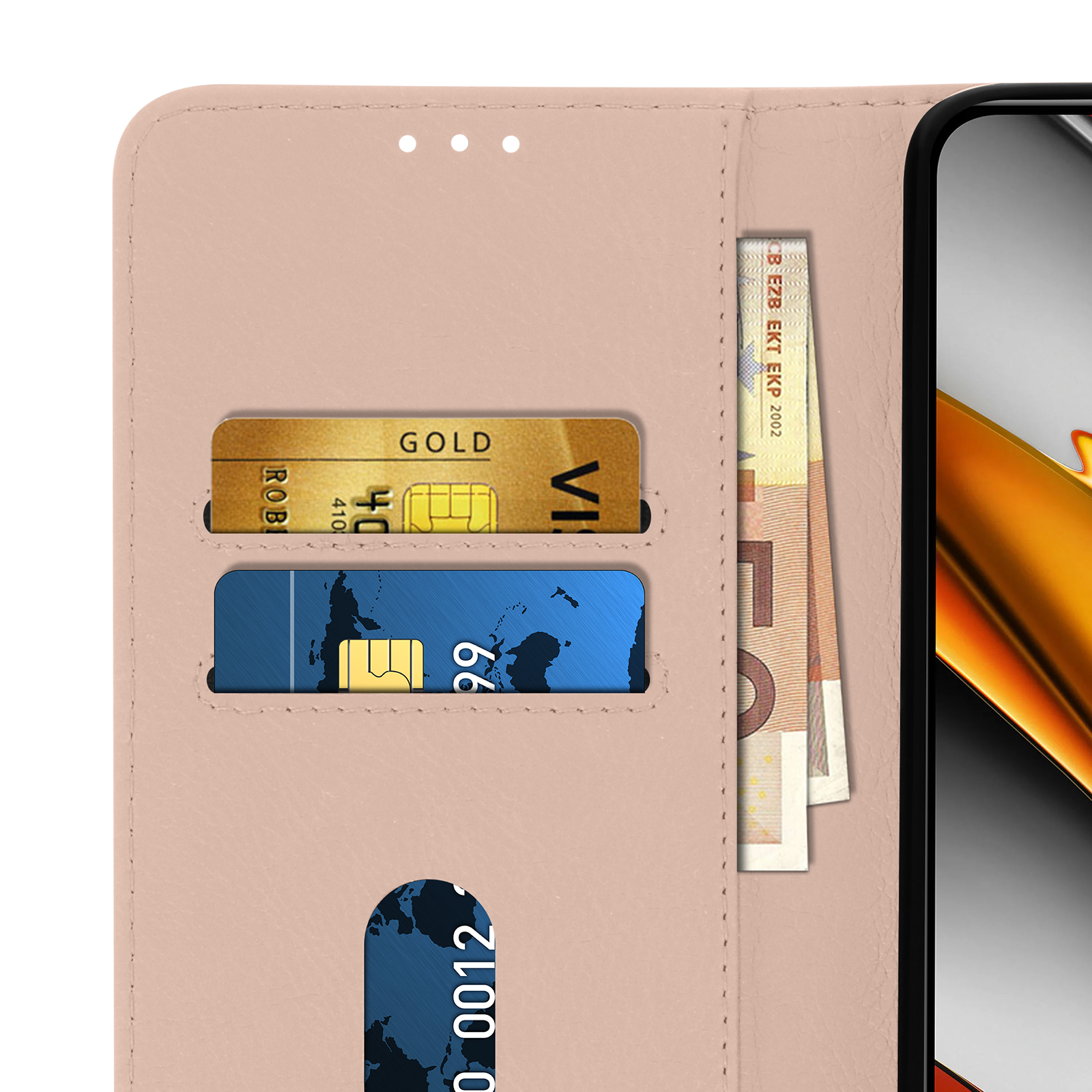 AVIZAR Chester Series, Bookcover, Xiaomi, Rosegold Mi 11i