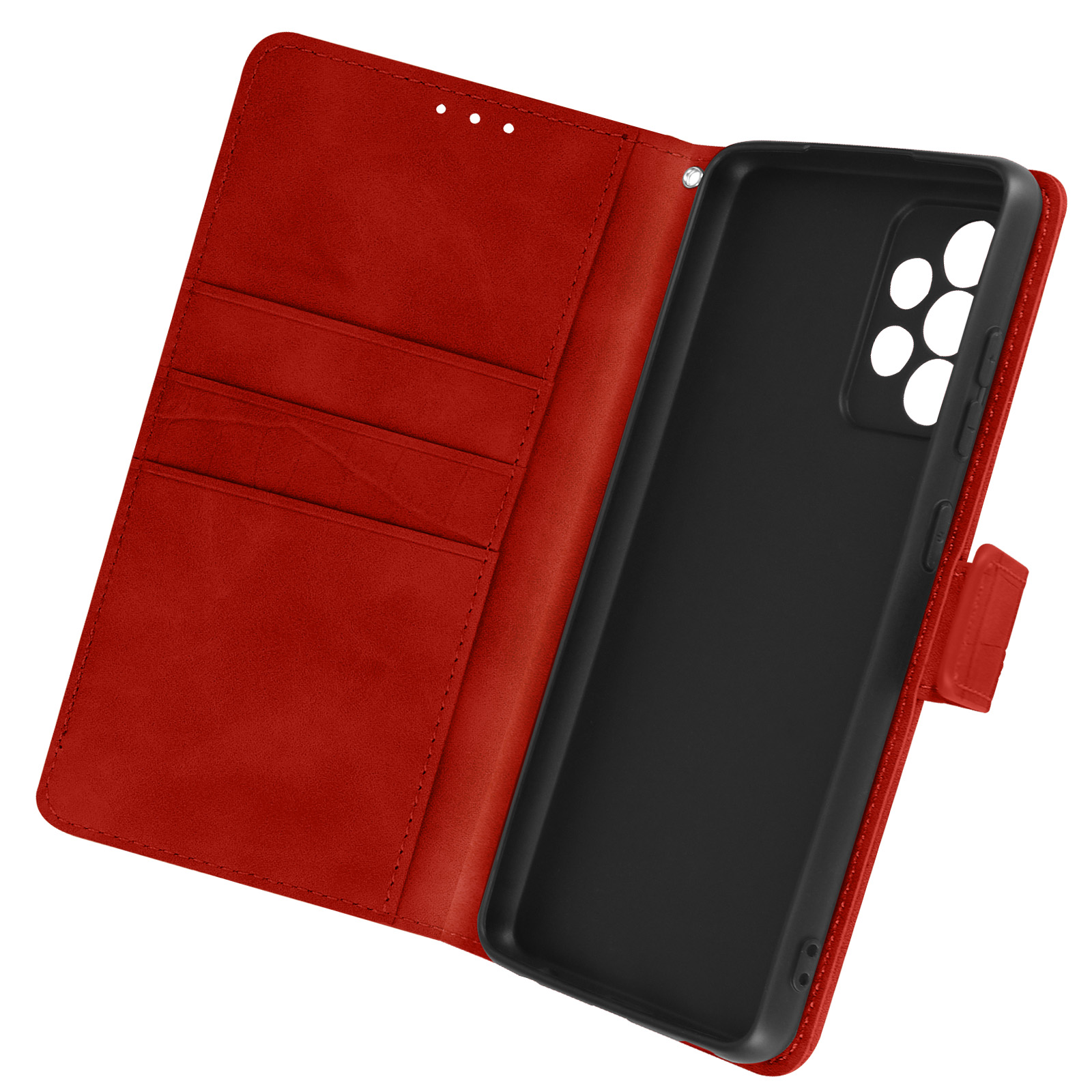 Galaxy Croco Samsung, Bookcover, A72, AVIZAR Series, Rot