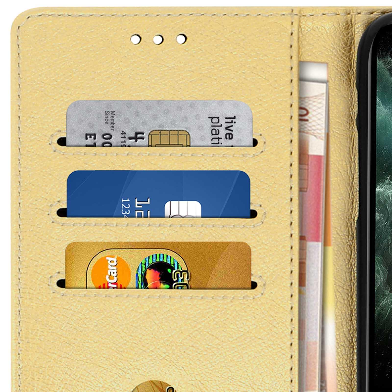 Gold iPhone 11 Apple, Series, Bookcover, AVIZAR Chester Pro,