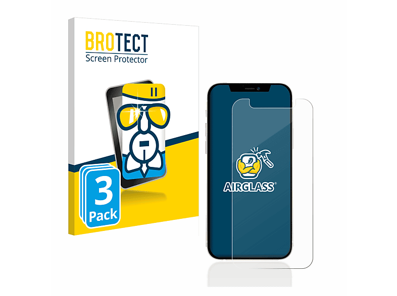 BROTECT 3x Airglass klare Schutzfolie(für Apple iPhone 12 mini) | Displayschutzfolien & Gläser