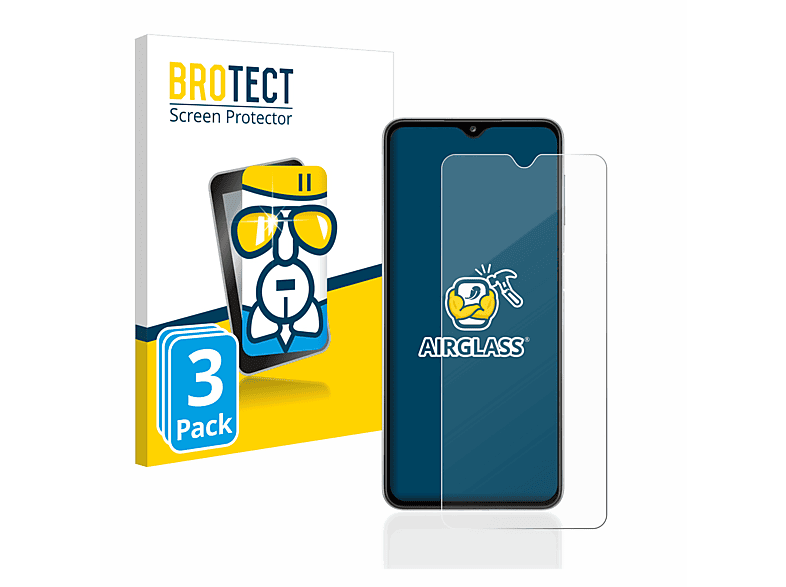 3x Airglass klare A32 BROTECT Galaxy 5G) Schutzfolie(für Samsung