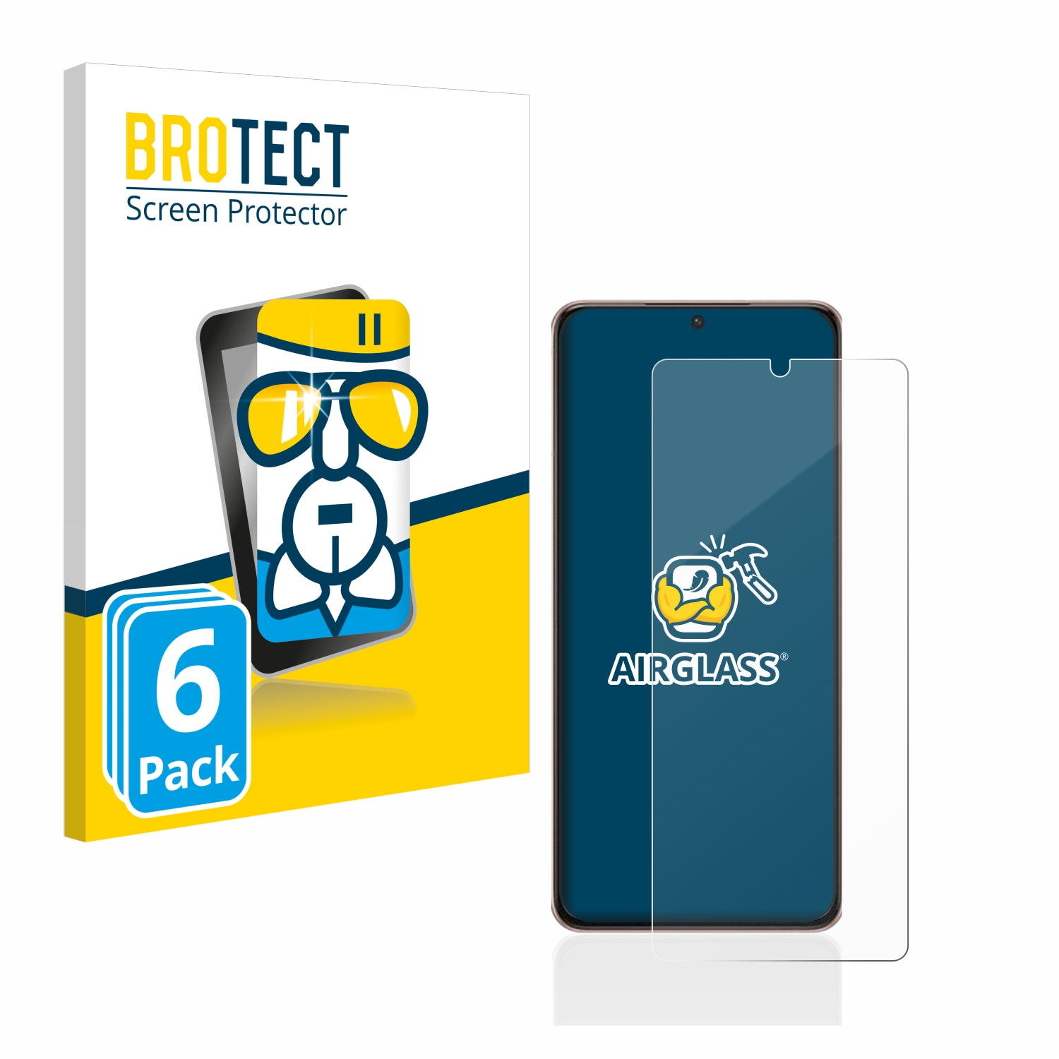 BROTECT 6x Ultra S21 5G) Samsung Airglass Schutzfolie(für klare Galaxy