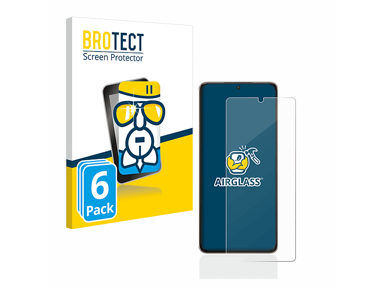BROTECT 6x Airglass klare Schutzfolie(für Samsung Galaxy S21 Ultra 5G)