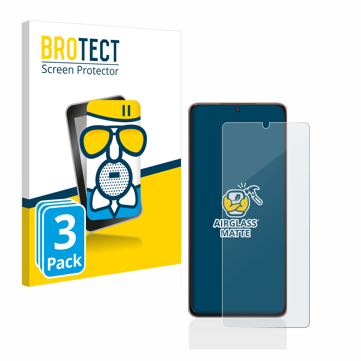BROTECT Ultra Schutzfolie(für 3x Galaxy matte S21 5G) Airglass Samsung