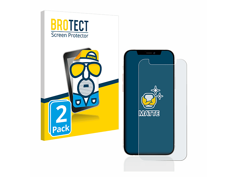 BROTECT 2x mini) 12 Schutzfolie(für Apple iPhone matte