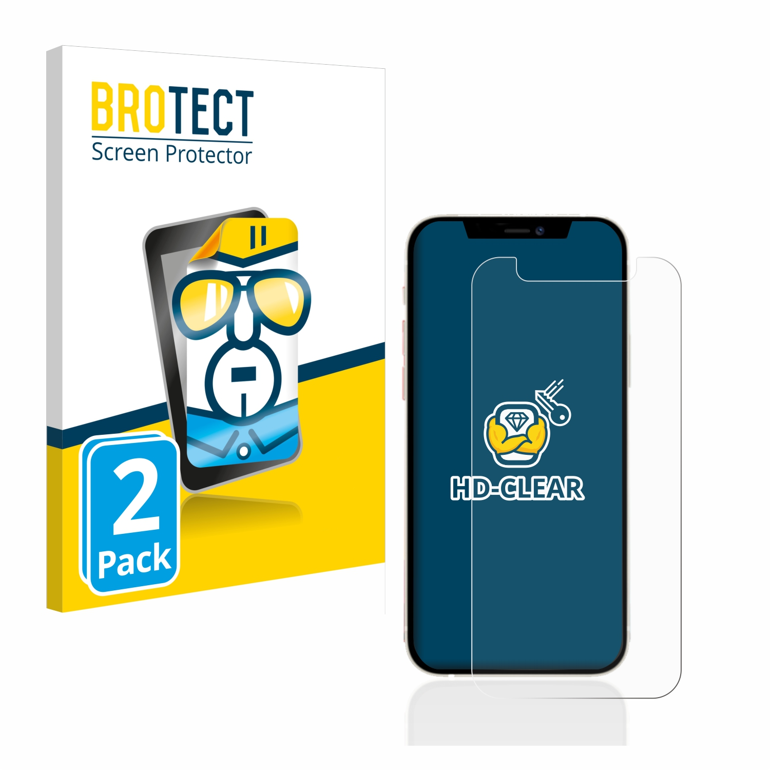 BROTECT 2x klare Apple iPhone mini) Schutzfolie(für 12