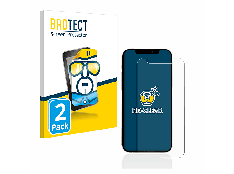 BROTECT 2x klare Apple iPhone mini) Schutzfolie(für 12
