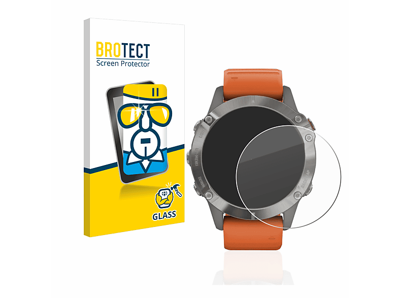 Fenix 6 Pro) klares 9H Schutzglas(für BROTECT Garmin