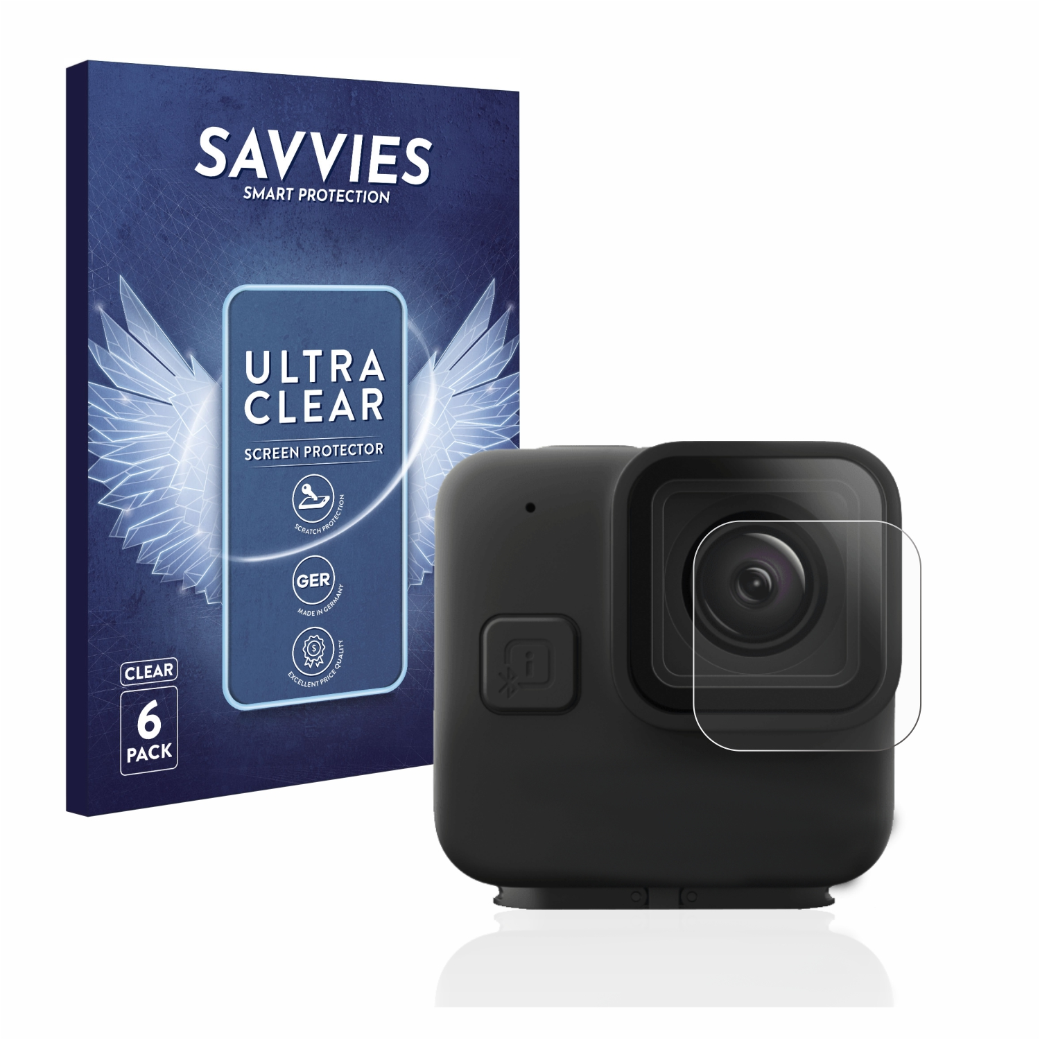 SAVVIES 6x klare Schutzfolie(für Linse Hero (Gehäuse)) GoPro 11 mini