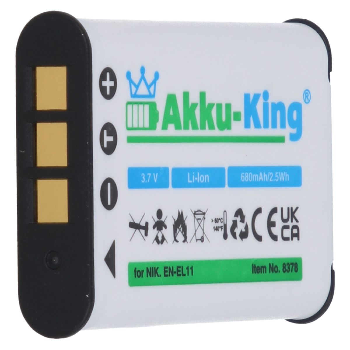 AKKU-KING Akku kompatibel mit Nikon 680mAh Kamera-Akku, Li-Ion EN-EL11 3.7 Volt