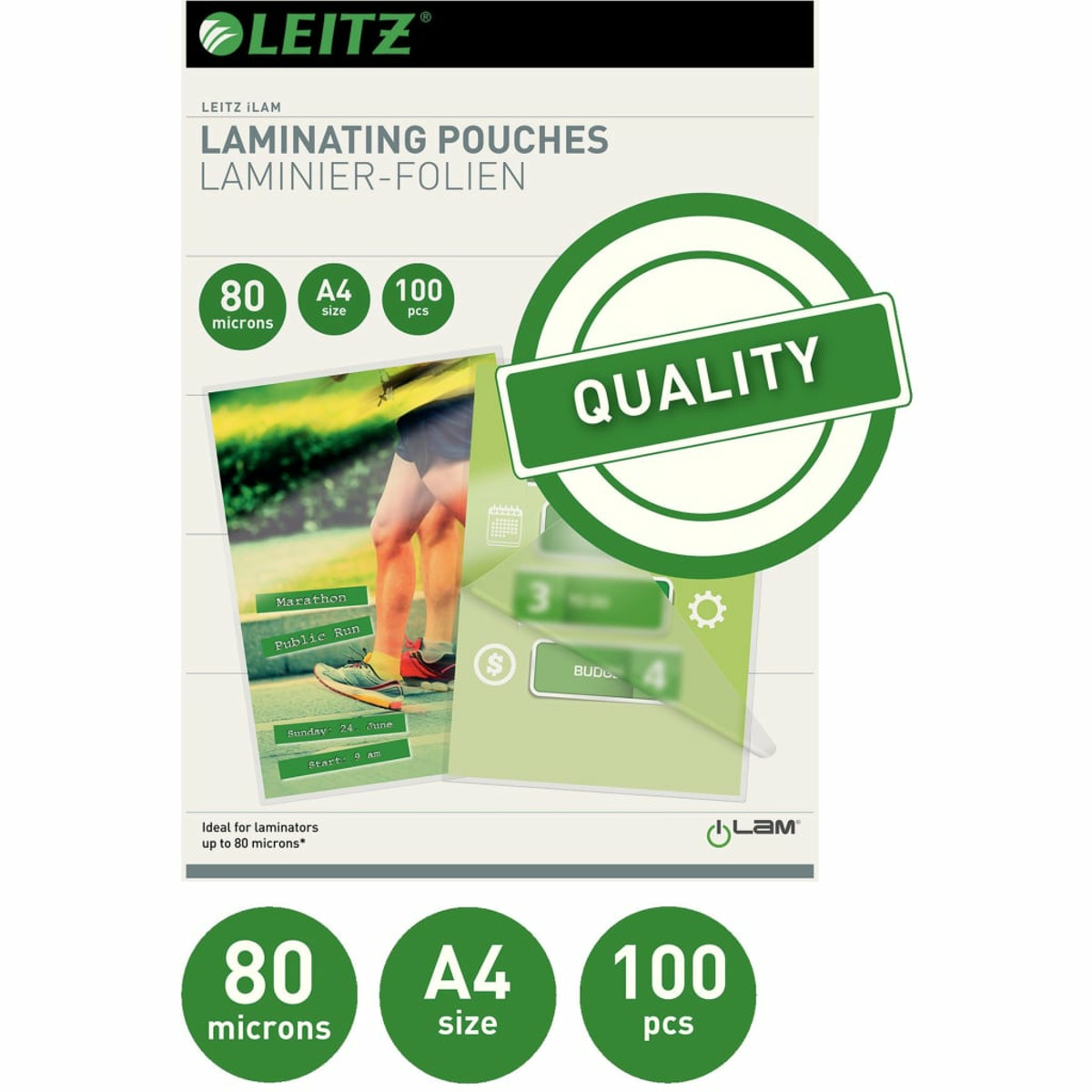 LEITZ Laminierfolien A4 Mic Laminierfolie 80