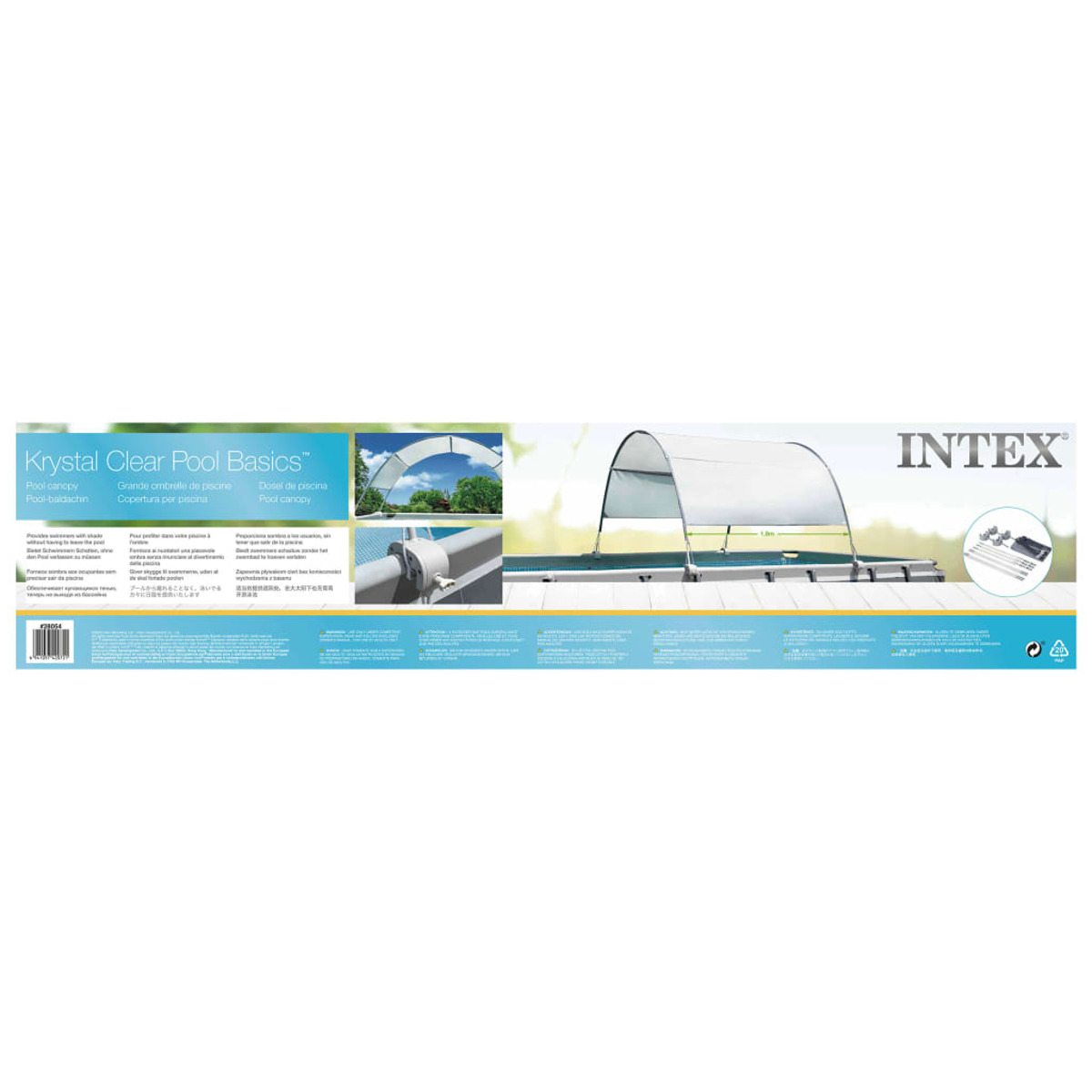 INTEX Intex Pool Stahlrohr Pool-Sonnendach, bis Sonnendach für mehrfarbig 732cm Becken