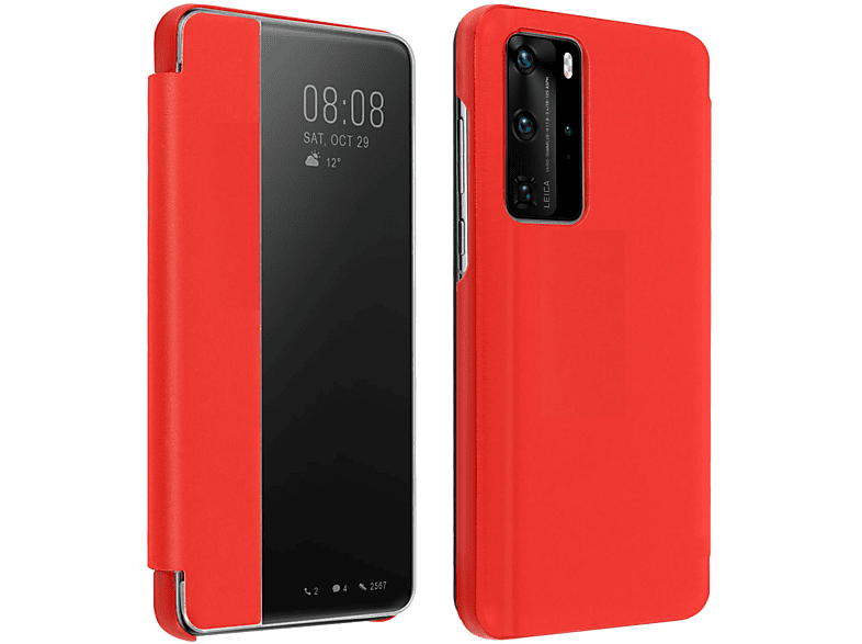 AVIZAR Window View Series, Bookcover, Huawei, P40 Pro, Rot