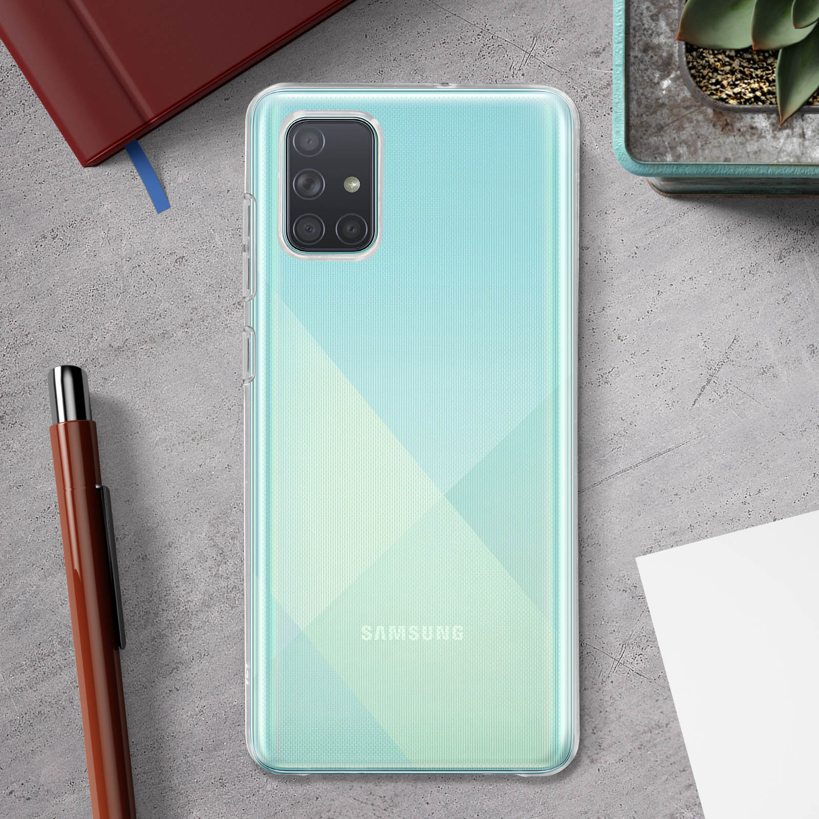 AVIZAR Samsung, Series, Backcover, Transparent A71, Kristal Galaxy