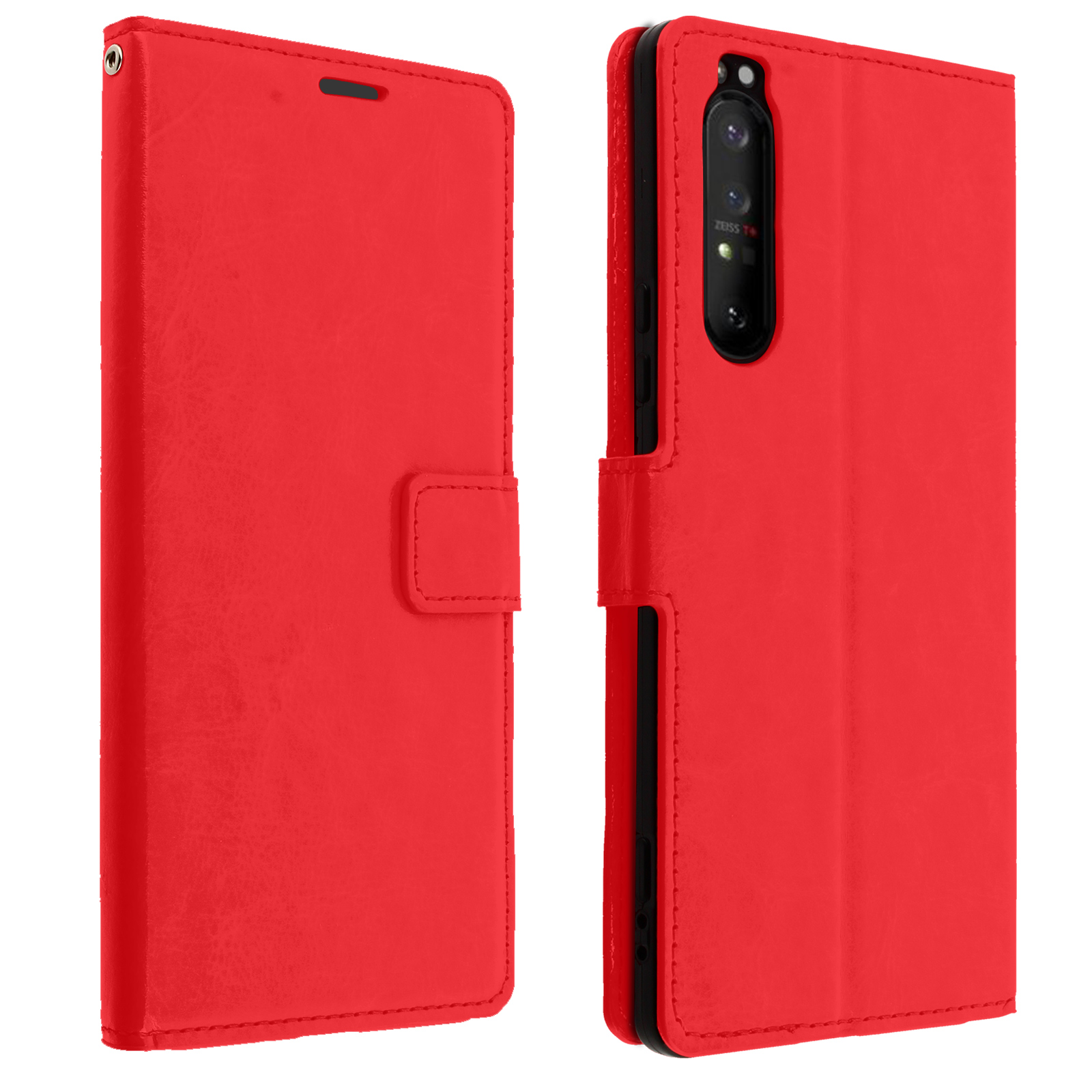 AVIZAR Vintage Series, Bookcover, Xperia 1 Sony, Rot II
